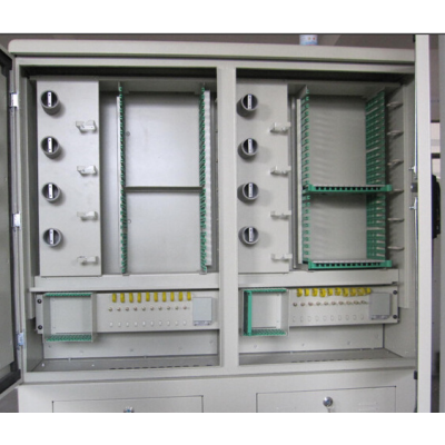 96Cores Stainless Steel Fiber Optic Cross Connection Cabinet(Floor Type)